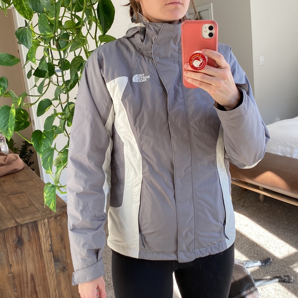 The North face double shelled jacket / size S / white and grey - Picture 5 of 16